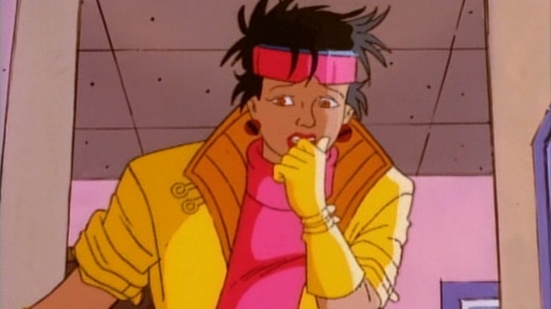 Jubilee looking scared in X-Men: The Animated Series