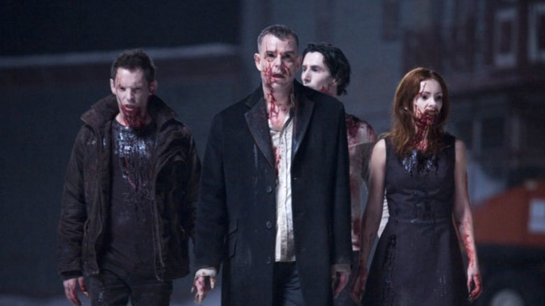 Group of bloody vampires