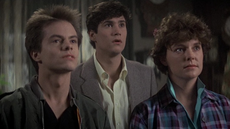 The characters of Evil Ed, Charley Brewster, and Amy Peters in Fright Night