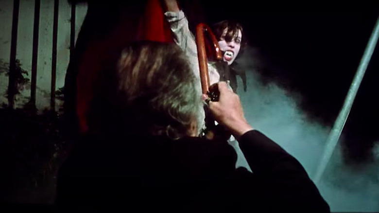 Martin Pretends to Attack Cuda While Dressed Like a Vampire
