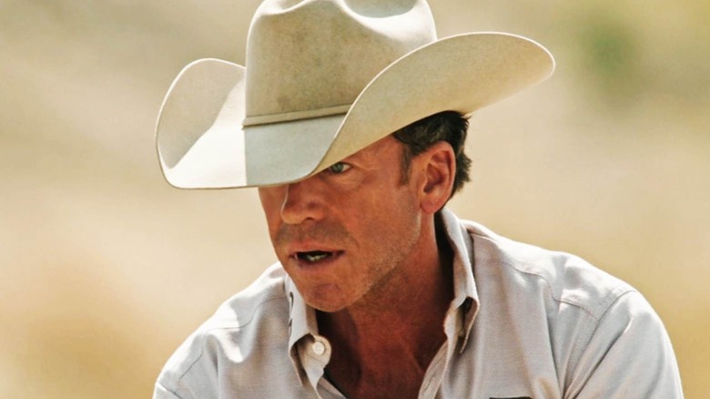 Taylor Sheridan wearing a hat in Yellowstone