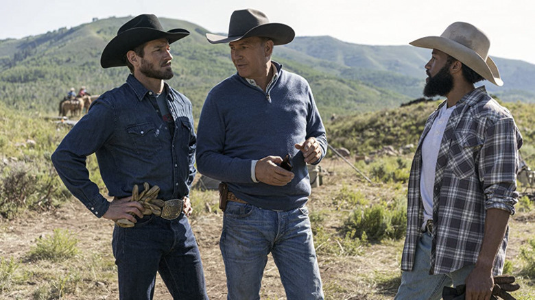Costner on set