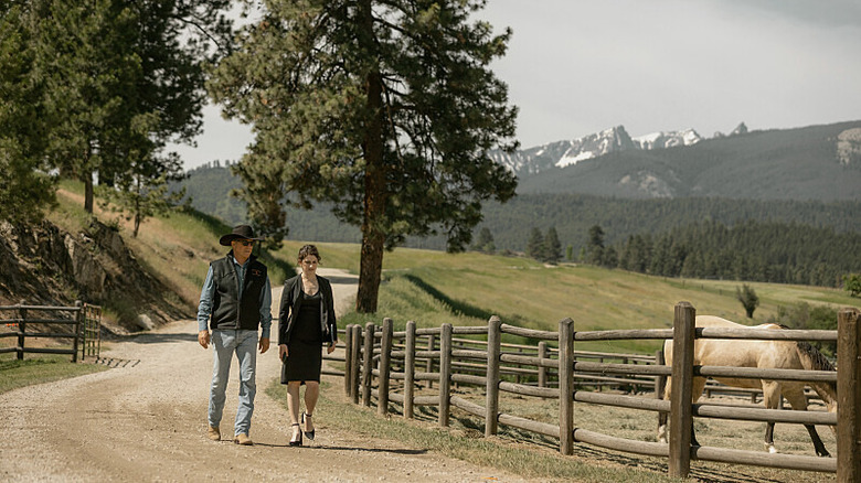 John Dutton taking a walk on Yellowstone