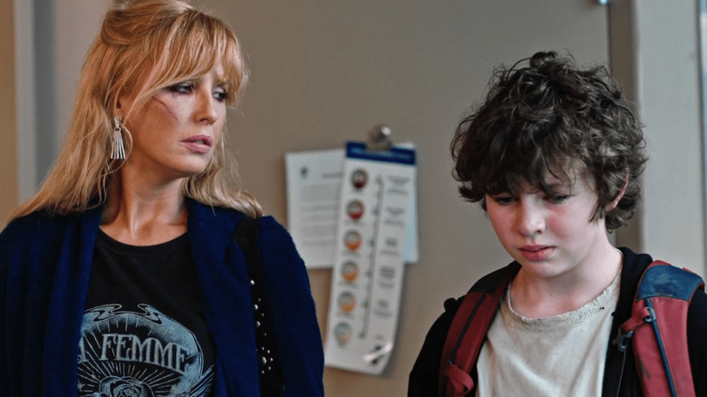 Kelly Reilly and Finn Little in Yellowstone