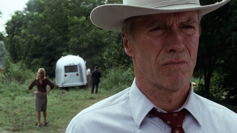 Clint Eastwood looking grumpy as Red in A Perfect World