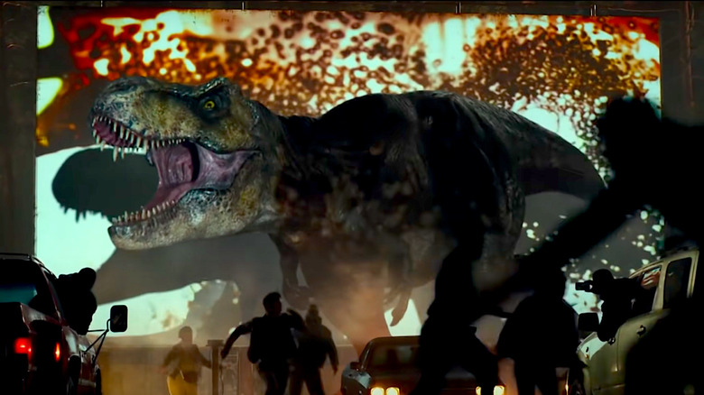 The Tyrannosaurs Rex Terrorizes a Drive-In Theater
