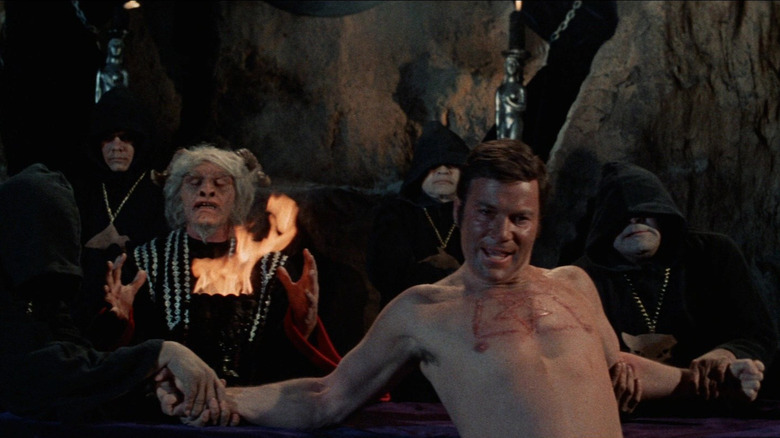 Ernest Borgnine and William Shatner in The Devil's Rain