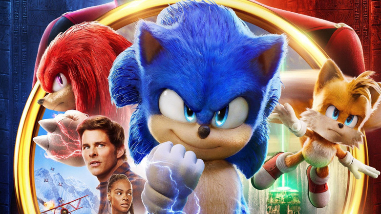 Sonic and friends in the Sonic the Hedgehog 2 poster