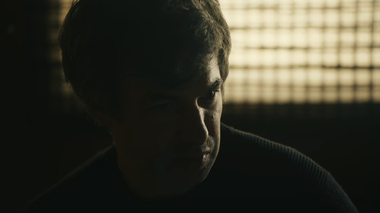 Nathan Fielder talks to Elizabeth Holmes in You Can See Everything
