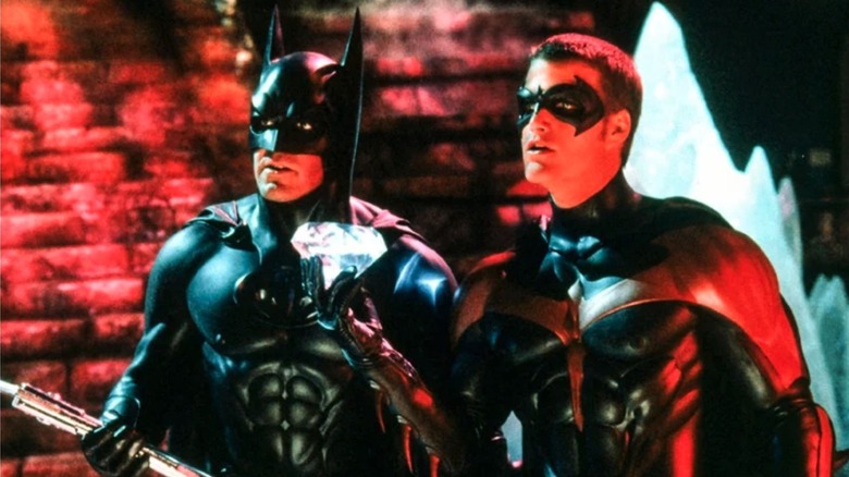 Chris O'Donnell and George Clooney in Batman & Robin