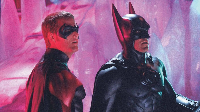 Chris O'Donnell, Alicia Silverstone, and George Clooney in Batman & Robin