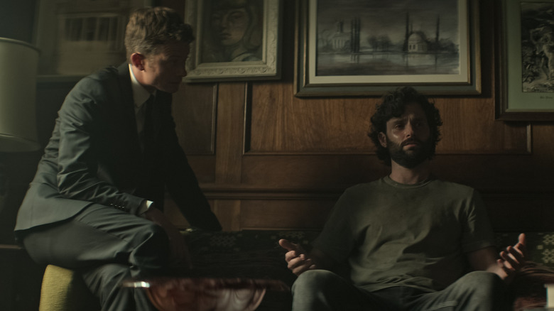 Penn Badgley and Ed Speleers in You