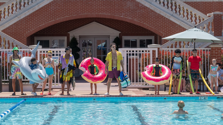 The Bakers hit the pool in "Cheaper By The Dozen"