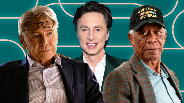 Harrison Ford, Zach Braff, and Morgan Freeman