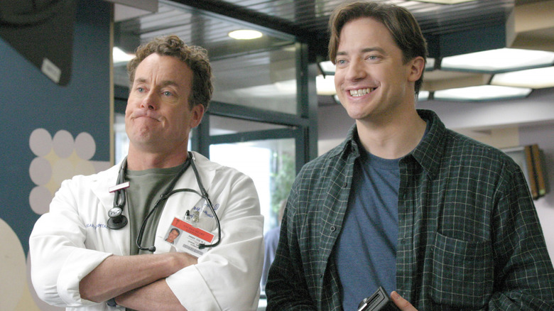 John C. McGinley and Brendan Fraser on Scrubs