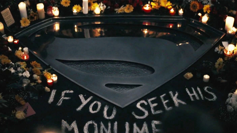 Batman v Superman Dawn of Justice funeral