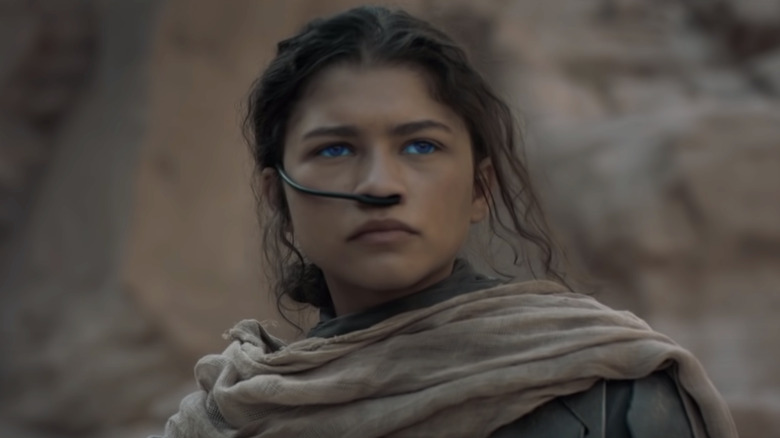 Zendaya looking mysterious in Dune