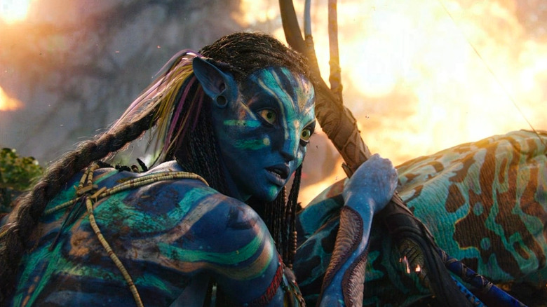 Zoe Saldaña as Neytiri in Avatar: The Way of the Water