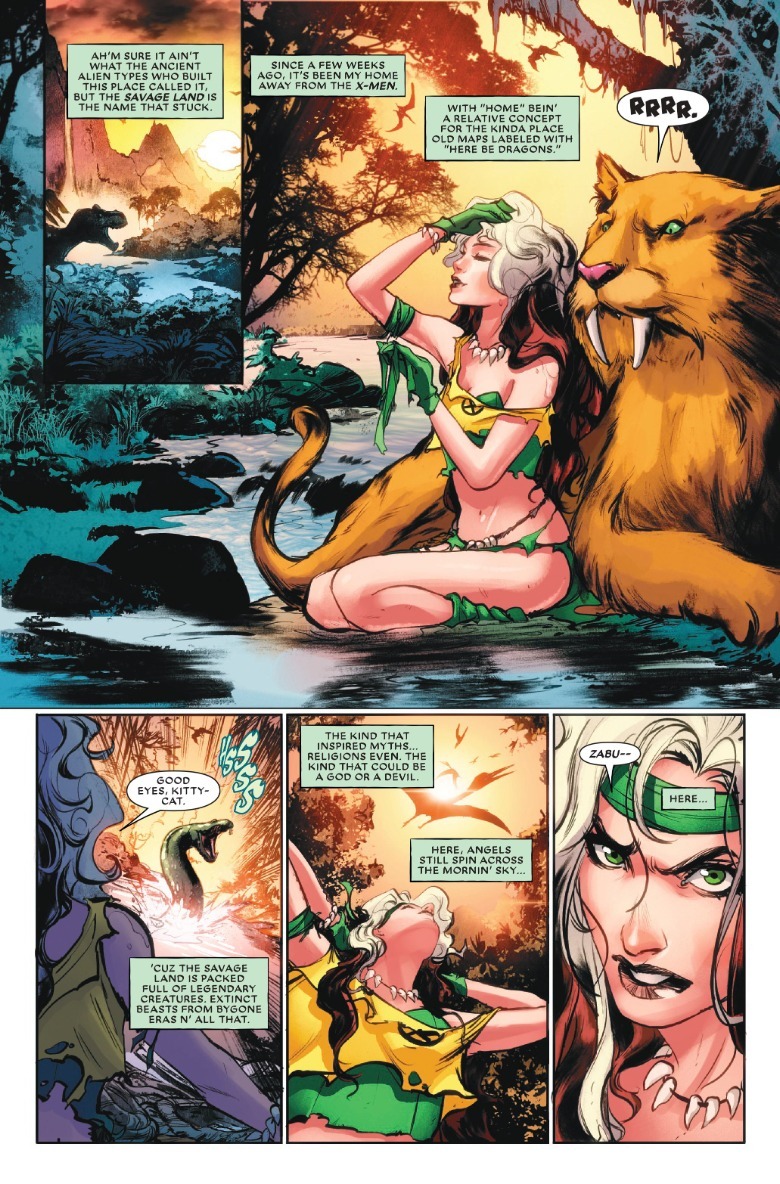 Rogue: Savage Land Page 2 Rogue with Sabretooth Cat
