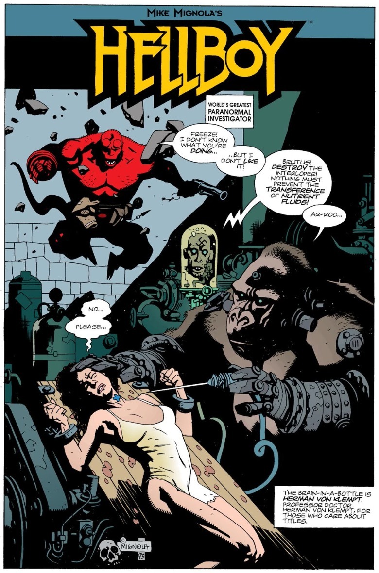 Hellboy fighting Herman Von Klempt