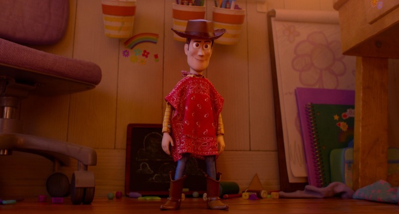 Woody with bandana poncho in Toy Story 5