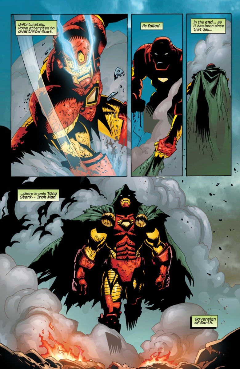 Exiles #23 Iron Man vs Doctor Doom to the death part 2 Iron Man wins and kills Doom