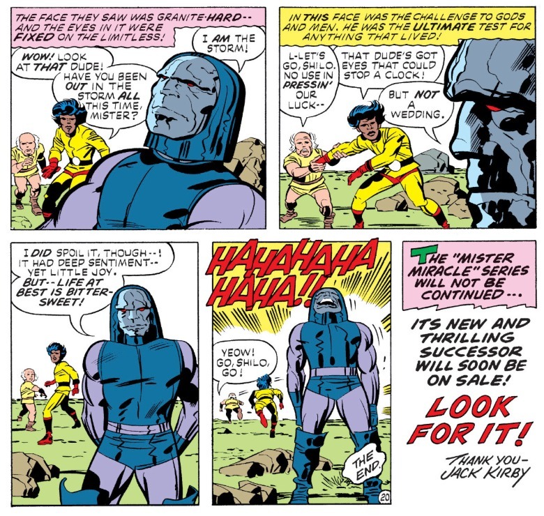 Mister ending a miracle with Darkseid