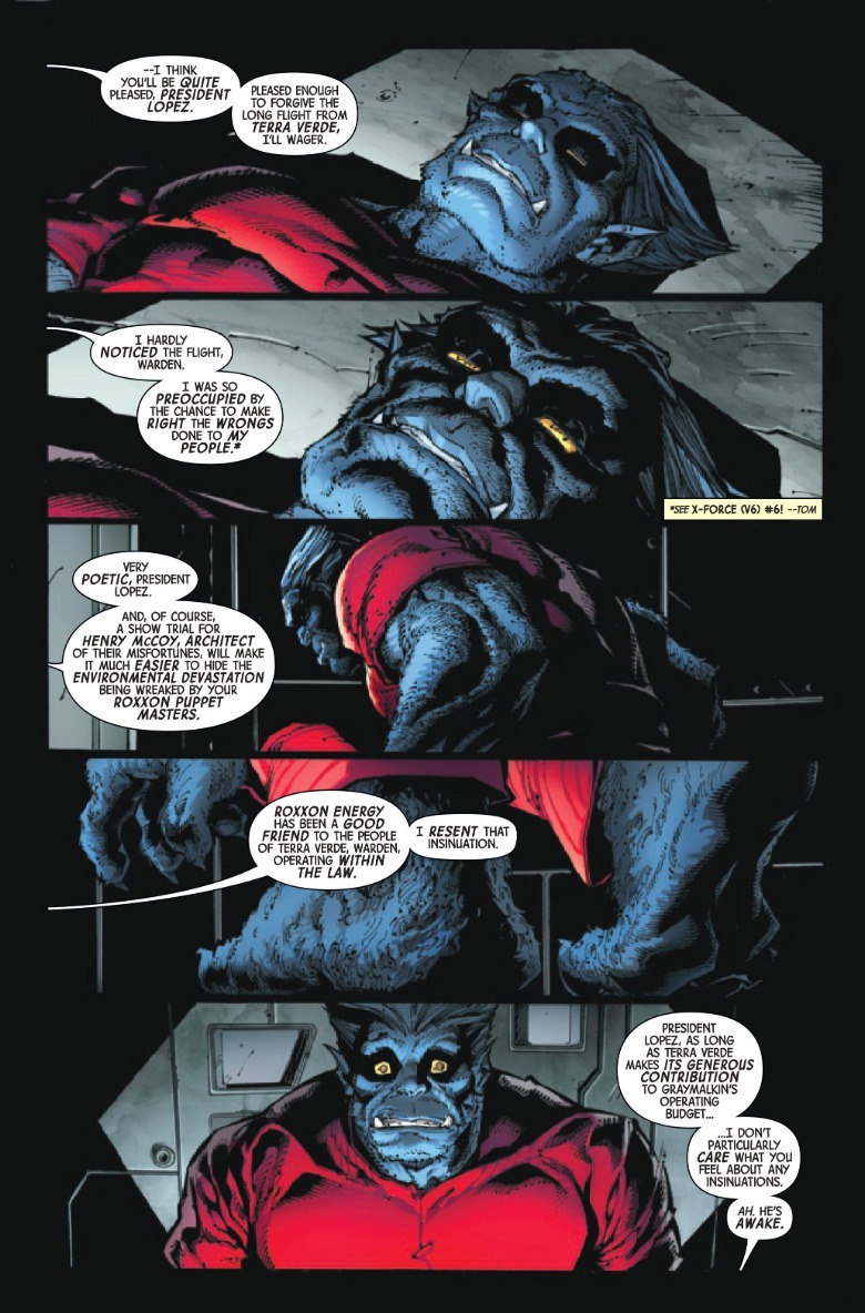 X-Men #8 Beast in prison