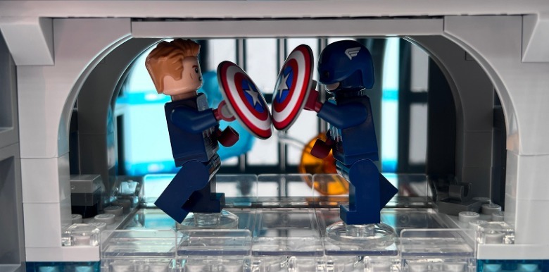 LEGO Avengers Tower Captain Americas fighting