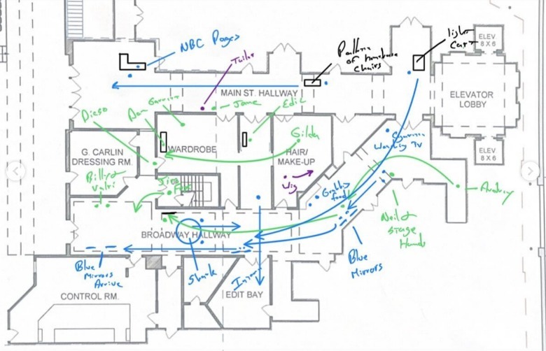 A map of Studio 8H for Saturday Night