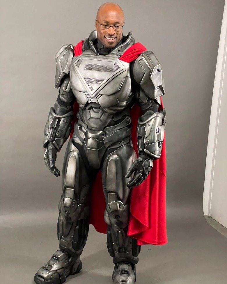 Wolé Parks in a costume fitting for Steel
