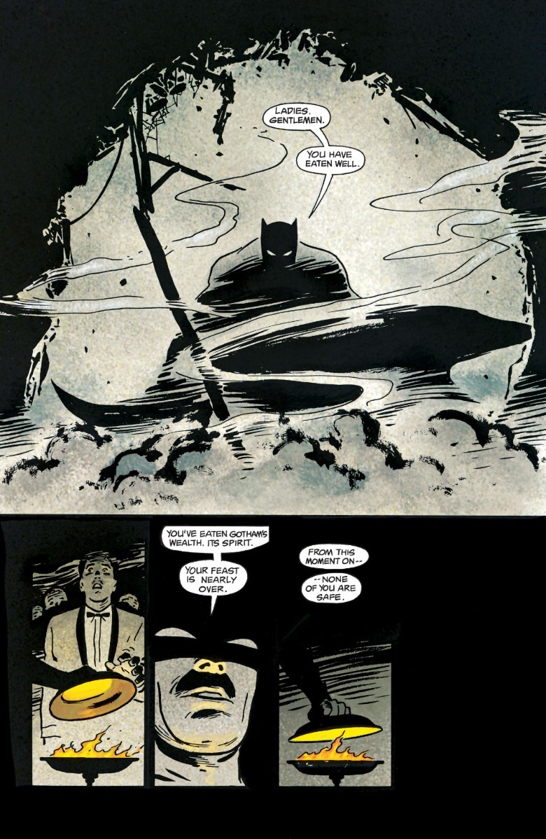 Batman: Year One Batman crashing Falcone's party