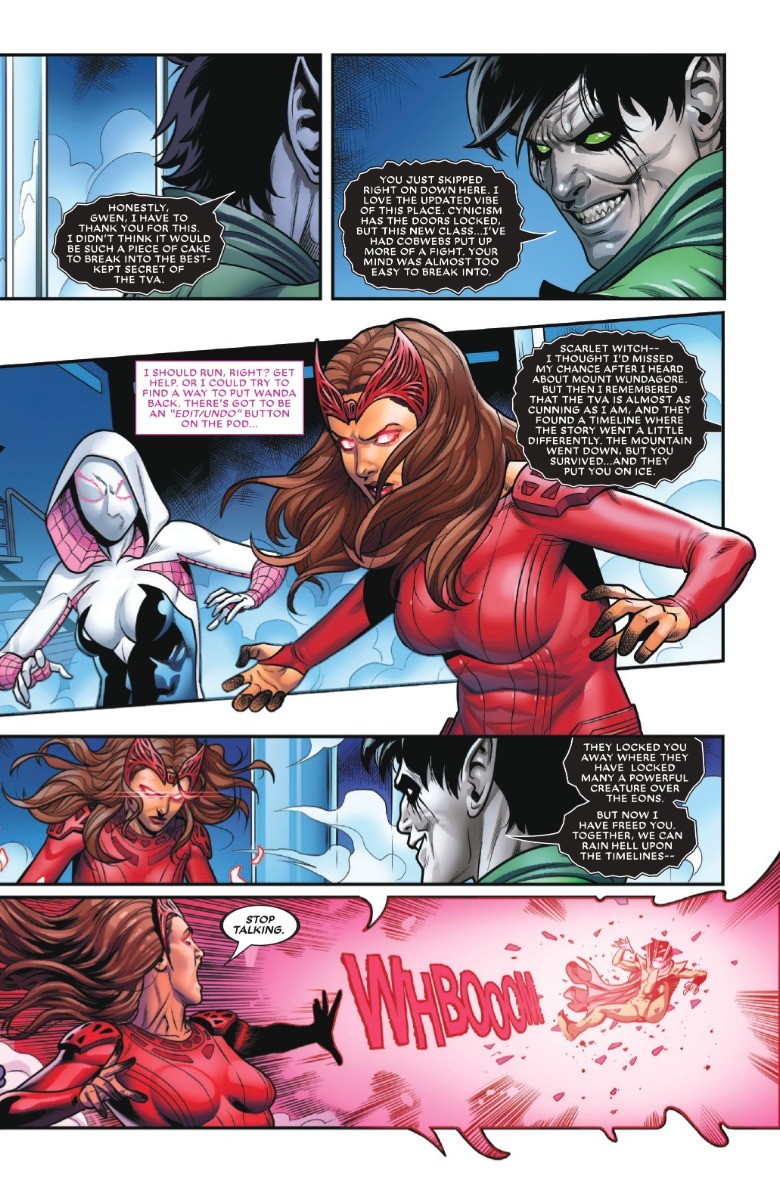 Marvel Comics 'TVA #5 Page 2 Spider-Gwen e Scarlet Witch