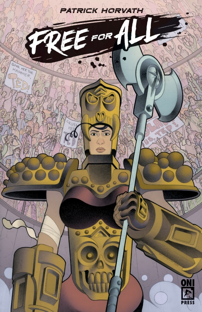 Free for all cover number 1 in the color of Lila Dominguez in the shields