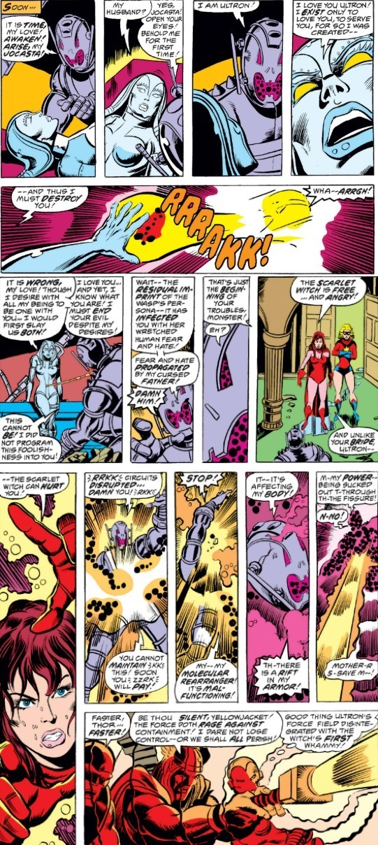 Avengers #171 Jocasta and Scarlet Witch vs Ultron