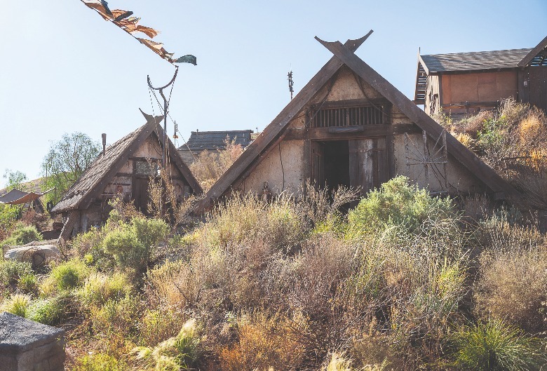 Veldt village dwelling on set in Rebel Moon: Part Two