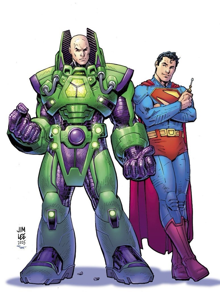 Superman and Lex Luthor Man of Tomorrow art by Jim Lee