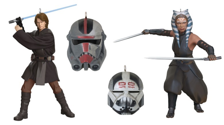 Hallmark 2023 Star Wars Ornaments Ahsoka Anakin Bad Batch