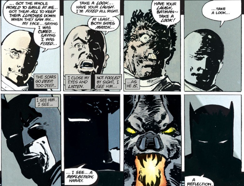 The Dark Knight returns to two face and Batman