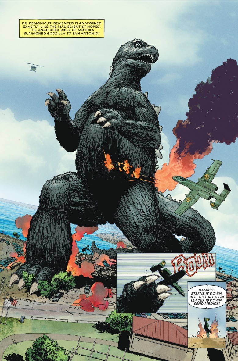 Godzilla vs hulk page 4 Godzilla standing