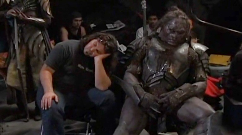 Sleeping on the set of The Two Towers