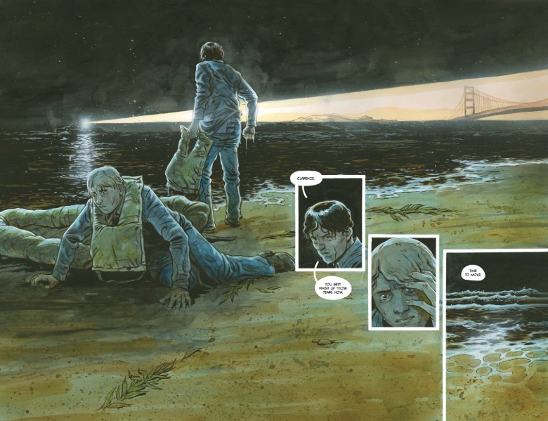 From Alcatraz #1, pages 4-5 Frank and Clarence on the beach