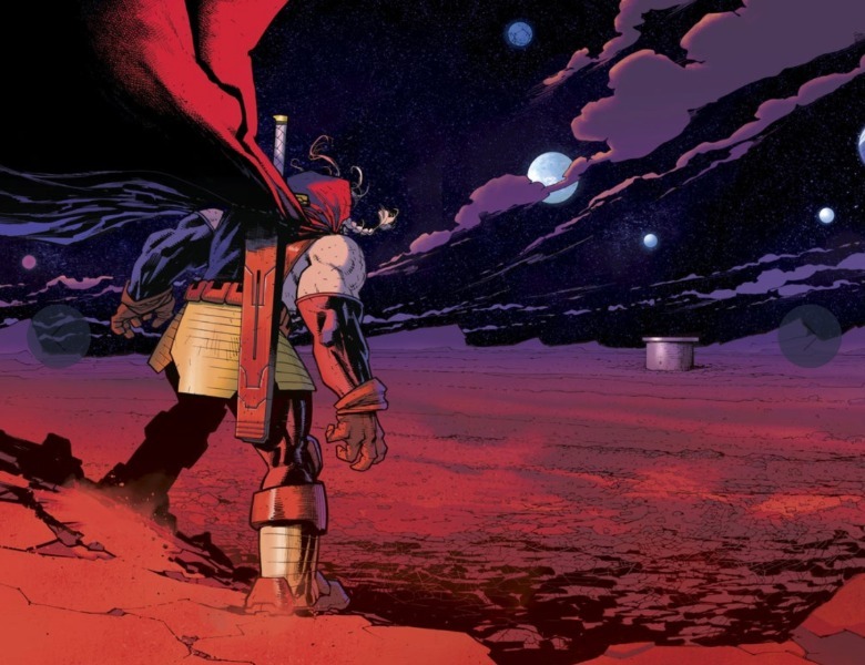 Invincible Universe: Battle Beast #1 Splash Page of Battle Beast on Desert World