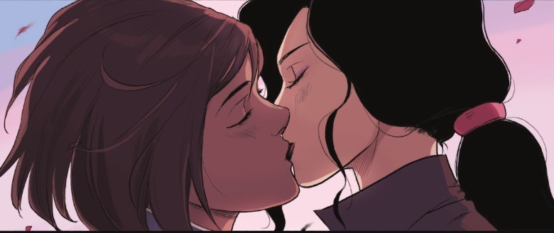 The Legend of Korra Turf Wars Korra and Asami kiss