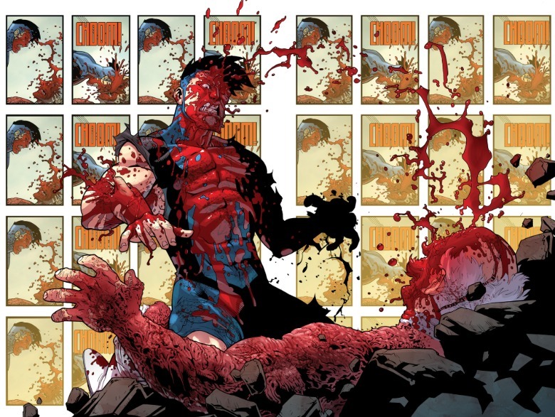 Invincible Mark headbutting Conquest over and over