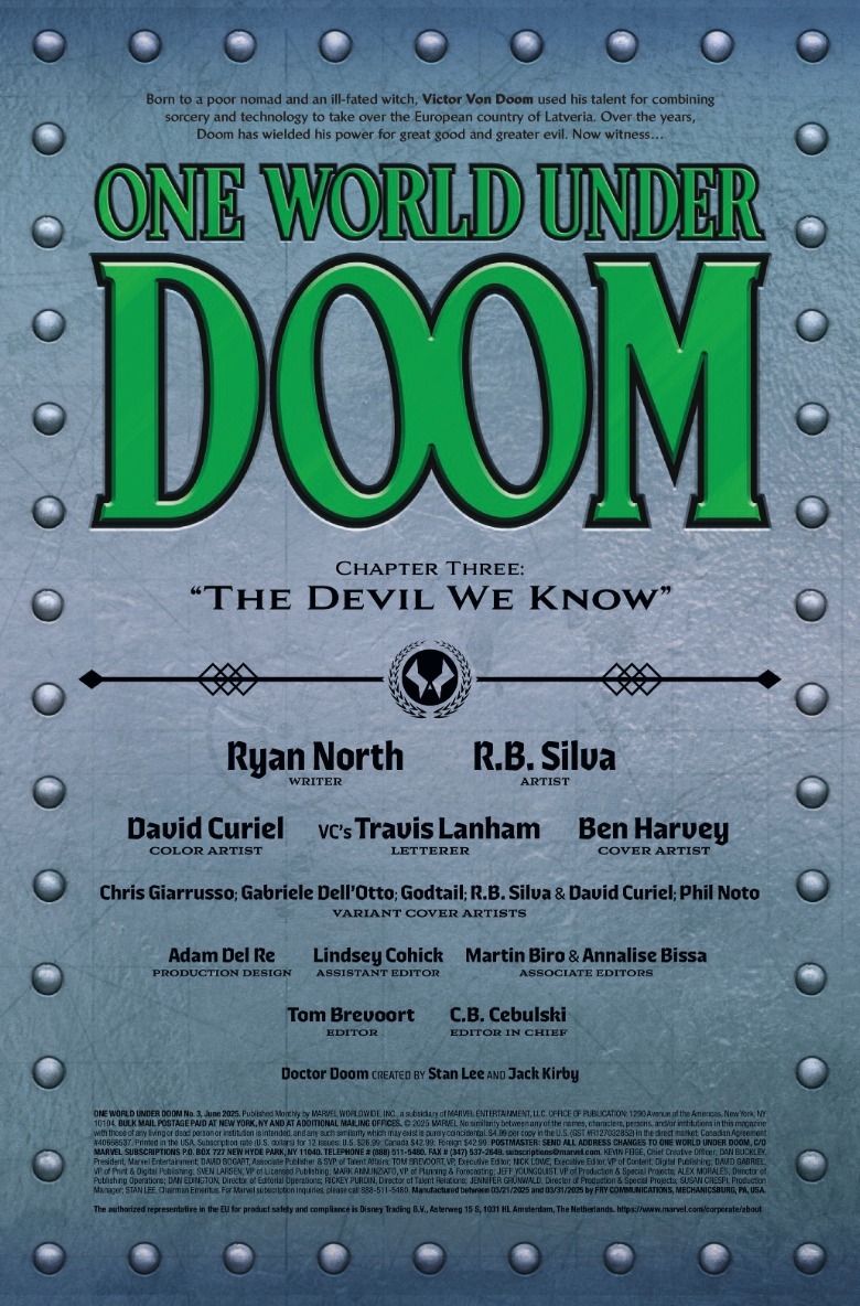 One World Under Doom #3 recap page