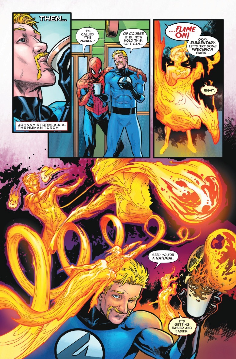 Spectacular Spider-Men #12 Page 4 Spidey and Human Torch