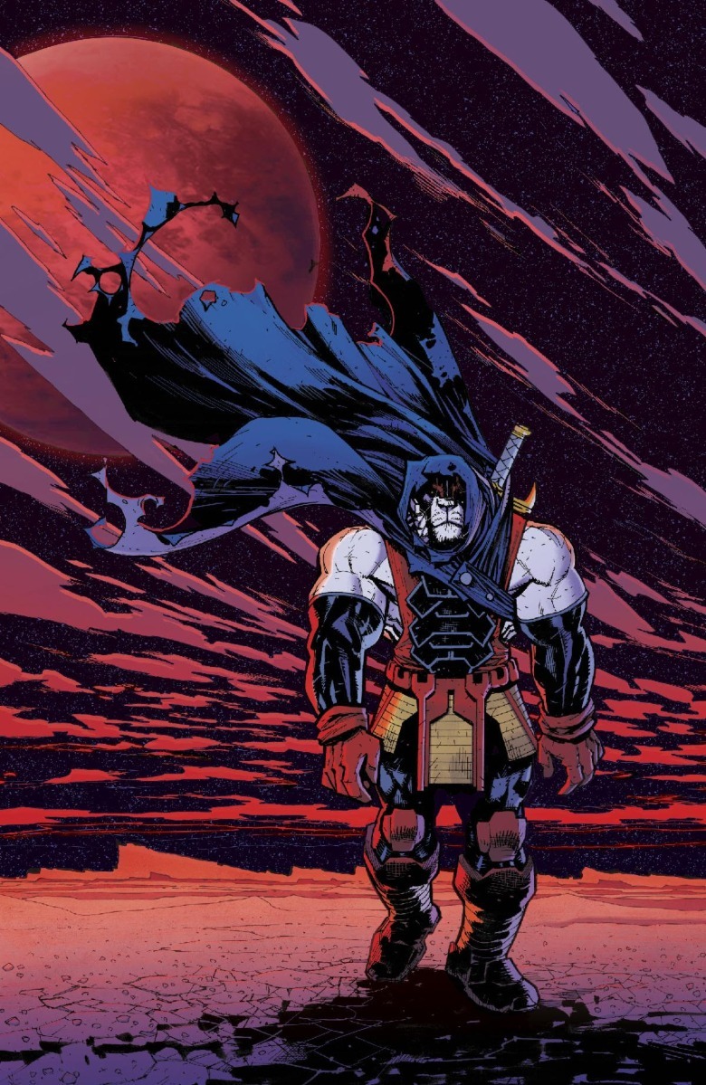 Invincible Universe Battle Beast #1 - Battle Beast Walking on Desert Planet dengan Hood and Sword