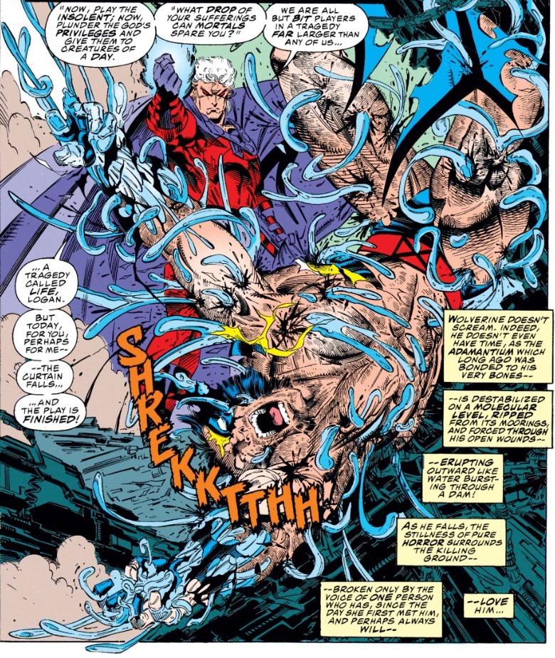 X-Men Fatal Attractions Magneto tears out Wolverine's adamantium