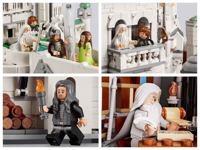 LEGO Lord of the Rings Minas Tirith interiors and exteriors